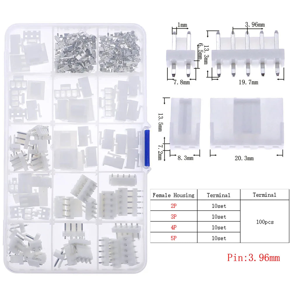 1.25mm PH2.0mm XH2.54mm MX3.0mm VH3.96mm Pitch Terminal Male Female Pin sm Dupont Connector Kit