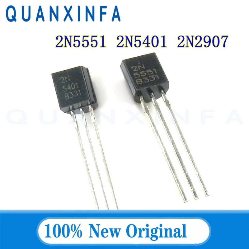 50-100PCS 2N5551 2N5401 2N2907 KSPA92 KSPA42 A92 A42 2SC945 C945 BC547 2N7000 TO92 NPN/PNP Transistors