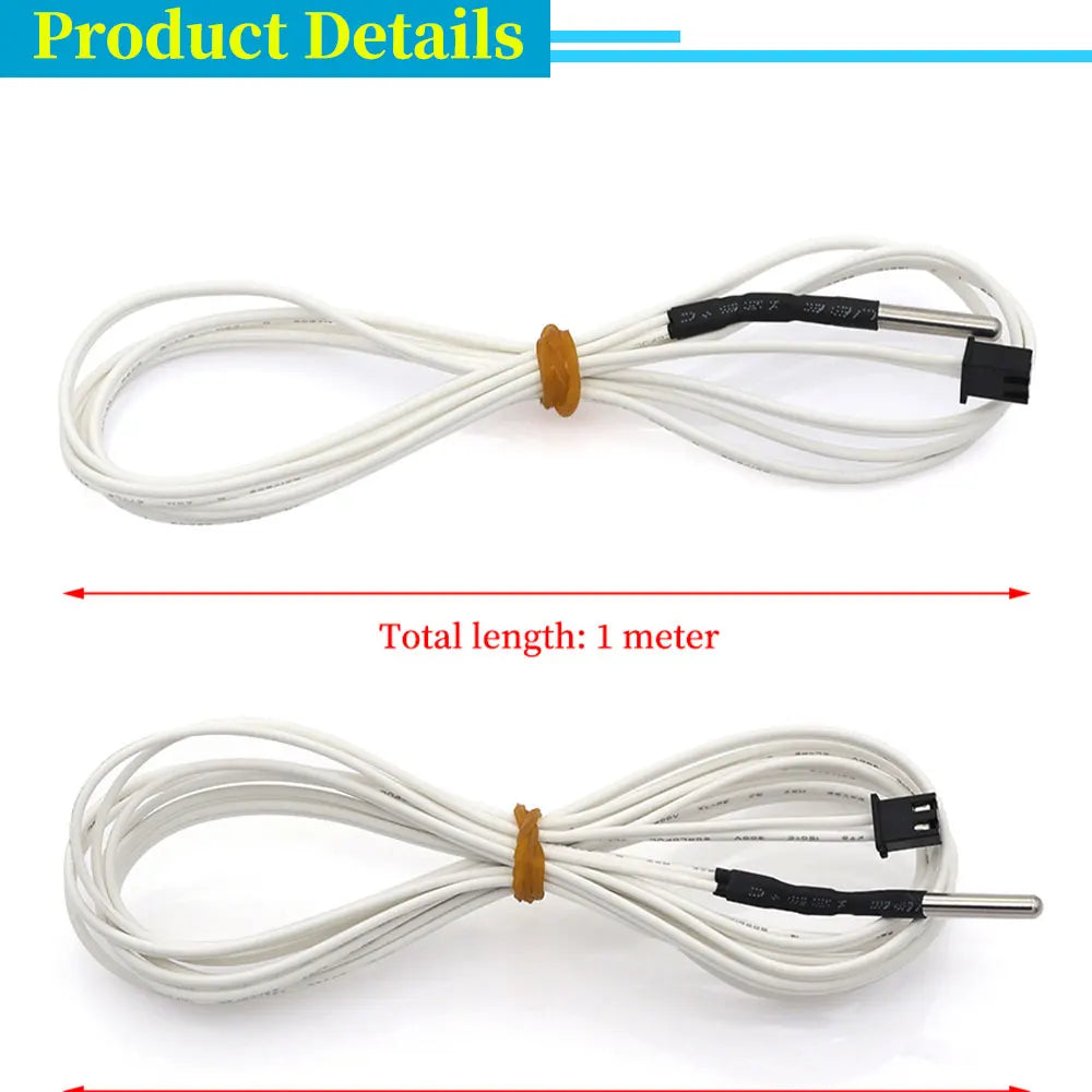 1M/2M HT-NTC100K Thermistor Temperature Sensor For High Temperature Filament 350 Degrees Hotend Kit B3950 For 3D Printer Parts