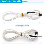 1M/2M HT-NTC100K Thermistor Temperature Sensor For High Temperature Filament 350 Degrees Hotend Kit B3950 For 3D Printer Parts