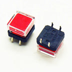 10Sets 12x12x10mm Tact Switch With Plastic Caps Momentary Tactile 4PIN SMT DIP Push Button Switch Micro Key Button