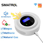 Gas  Sensor Digital Display Natural Gas Sniffer with Temperature Sensor Bluetooth-compatible for LPG Gas Biogas Methane