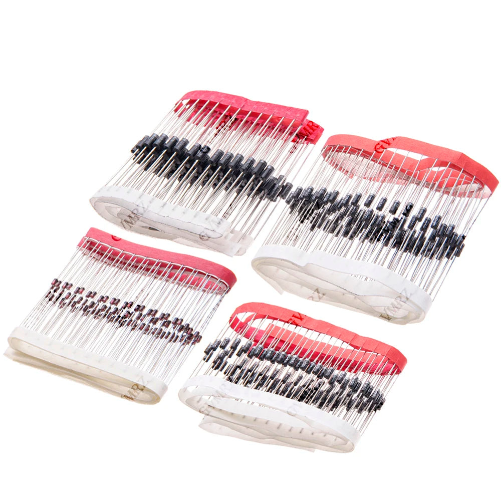 1N Series Rectifier/Schottky 1N4001 1N5399 Diode Assortment Encapsulated Diode 1N4007 45mil 1N5817 1N4937 1N5819 1N60 1N914