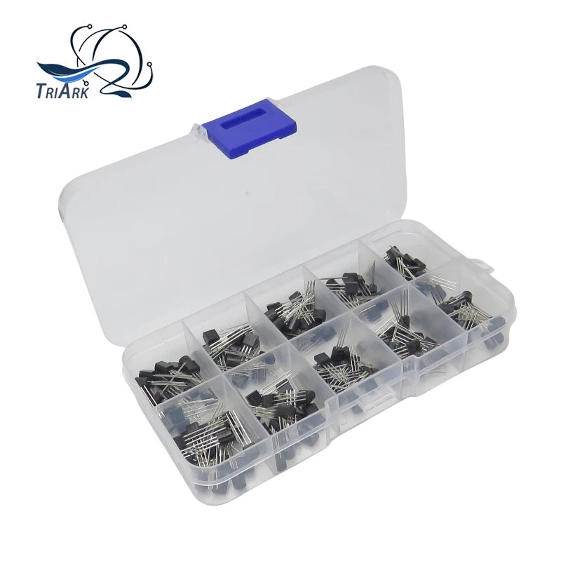 100/200PCS 10Value TO-92 Transistor Assortment Kit BC327 BC337 BC517 BC547 BC548 BC549 BC550 BC556 BC557 BC558 TO92 Wit Box