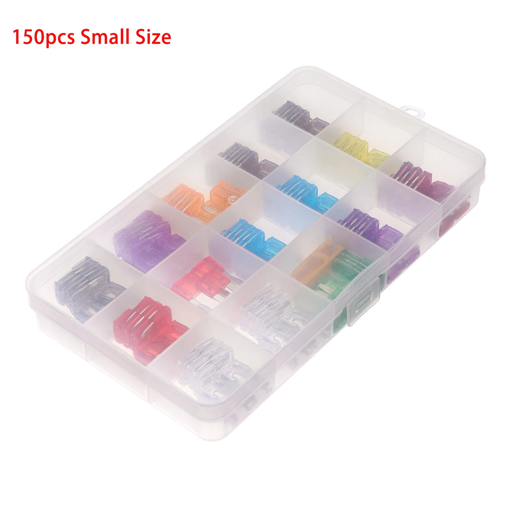 50/80/180pcs 5/10/15/20/30A Car Auto Small and Medium Blade Fuse Motorcycle Boat Truck Automotive Blade Fuse Assortment Set