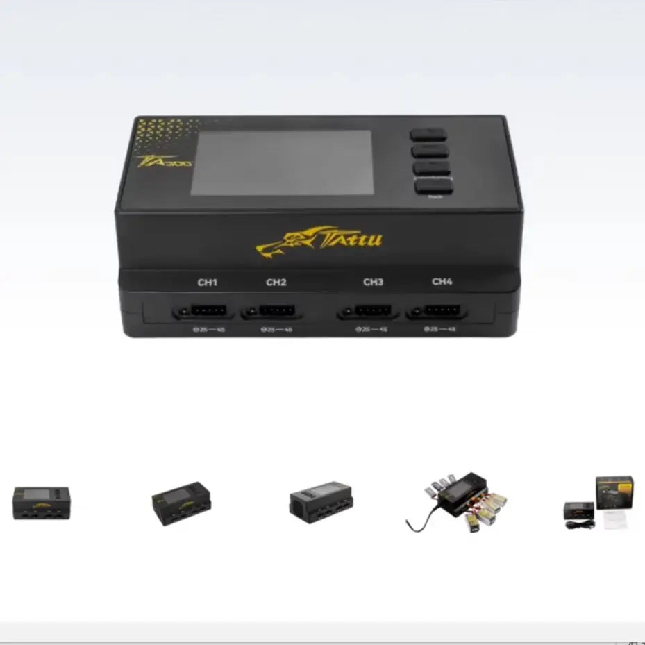 Tattu TA300 G-Tech Smart Charger for 2-4S LiPo Batteries - Drone Soccer Battery Charging System
