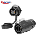 CNLINKO M20 PBT IP68 Waterproof Connector Upgraded LP20 2 3 Pin Circular Plug Socket Industrial Electrical Power Cable Connector