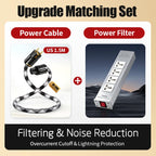 High-End Audio Power Filter 4 Universal Outlets Power Noise Isolation Purifier Socket for HiFi Stereo Equipment