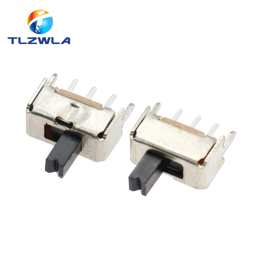 10PCS SS12D07 Mini Vertical Slide Switch 1P2T 3 Pin Toggle Switch SMD PCB DPDT Vertical Switch High Quality