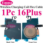 Wireless Charging Coil NFC + Power Volume Flex Cable for iPhone 14 14 Plus 15 15 Pro Max 16 – WPC Charging Antenna