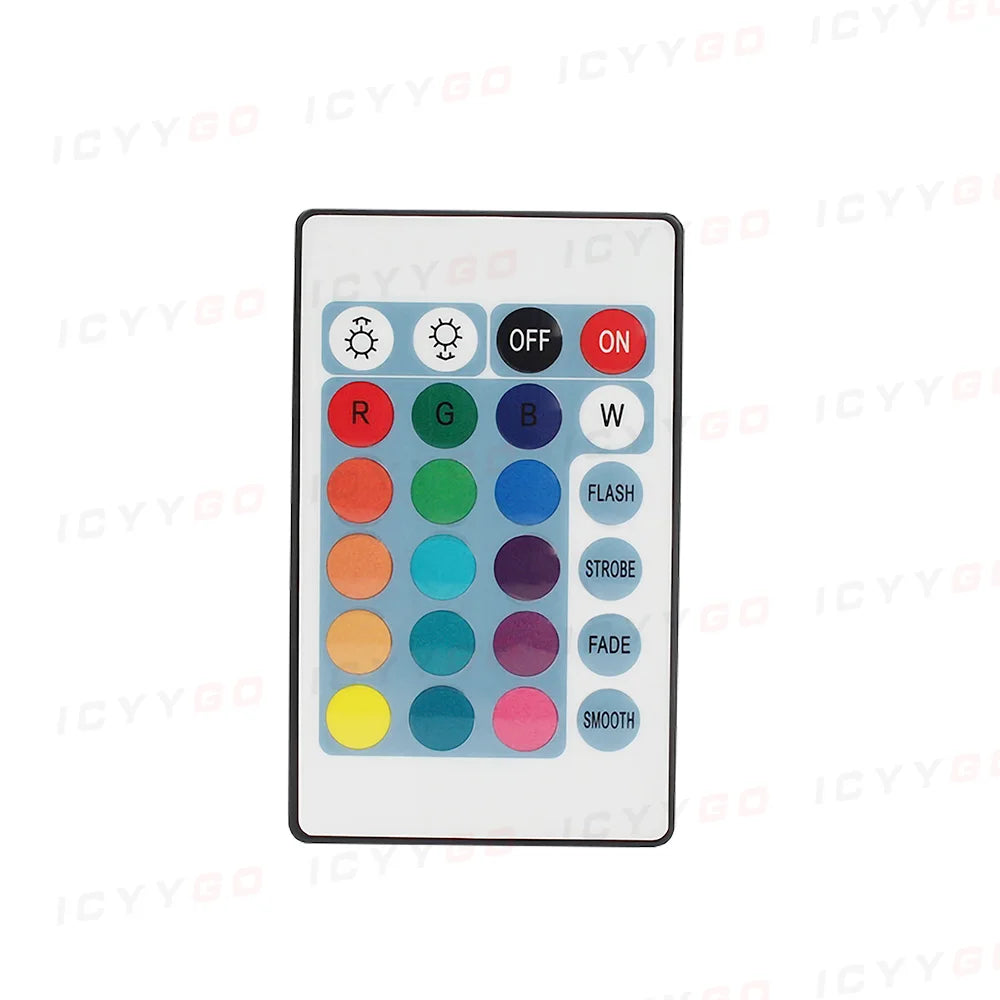 LED Light Panel 5V Color RGB Colorful Gradient Light Source Infrared 24-Key Wireless Remote Control Switch Nn/Off Control/Touch