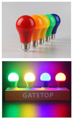 2-10pcs Colorful Bulb B22 E27 110V 220V Red Yellow Blue Green Pink Purple Orange Light Bulb Lamp for Home