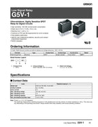 1/5Pcs/Lot G5V-1-3VDC G5V-1-5VDC G5V-1-12VDC G5V-1-24VDC G5V-1 3VDC 5VDC 12VDC 24VDC 6Pin SPDT Mini Signal Relay For PCB