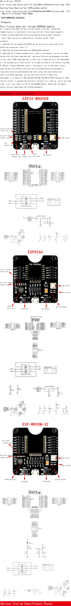 ESP32WROVER/ESP8266/ESP-32 Development Boards, Small Batch Burn-in Fixture Test Boards