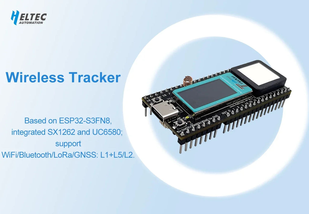 Heltec ESP32 LoRa Development Board GPS Tracker SX1262 868/915MHZ Lora Wi-Fi+BT Module GNSS Receiver for Arduino Meshtastic IoT