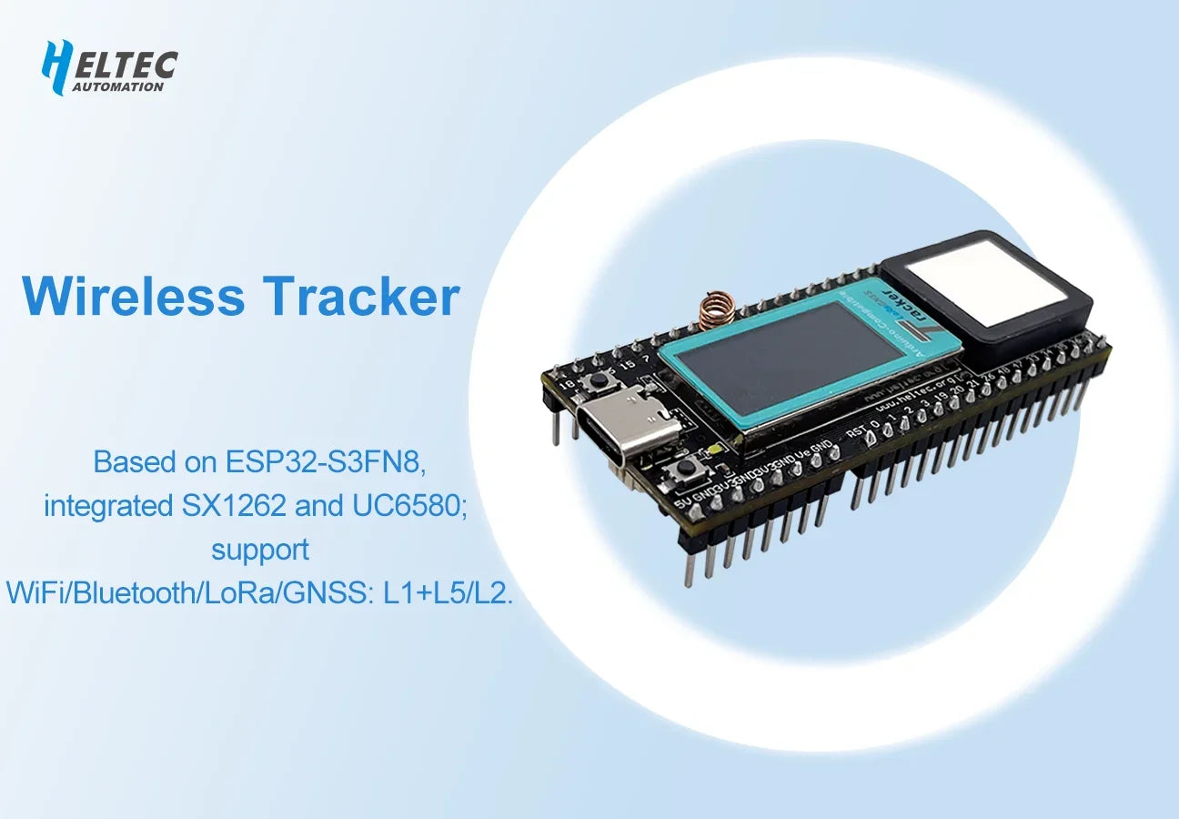 Heltec ESP32 LoRa Development Board GPS Tracker SX1262 868/915MHZ Lora Wi-Fi+BT Module GNSS Receiver for Arduino Meshtastic IoT