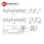 20pcs 2.54mm SMD Stackable 1x3/4/5P 6P 7P 8P 9P 10P 20P-40P Short Low Profile PH3.5 Single Row Rohs SMT Female Header Connector