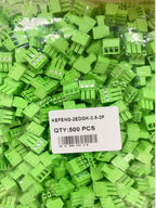 5pairs of plug-in terminal blocks 15EDG-3.81mm with a spacing of 3.5mm green Phoenix connector PCB solder board connector