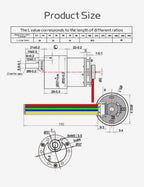 JGB37-520 Hall Encoder Miniature DC Geared Motor 6V12V Forward And Reverse 6RPM~1590RPM With Speed Measurement