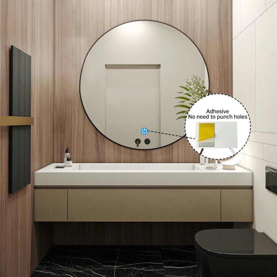 Bathroom Mirror Touch Sensor Switch AC110-220V to DC12V 1A with Infinite Dimming Control for Makeup Mirror Backlight Decoration