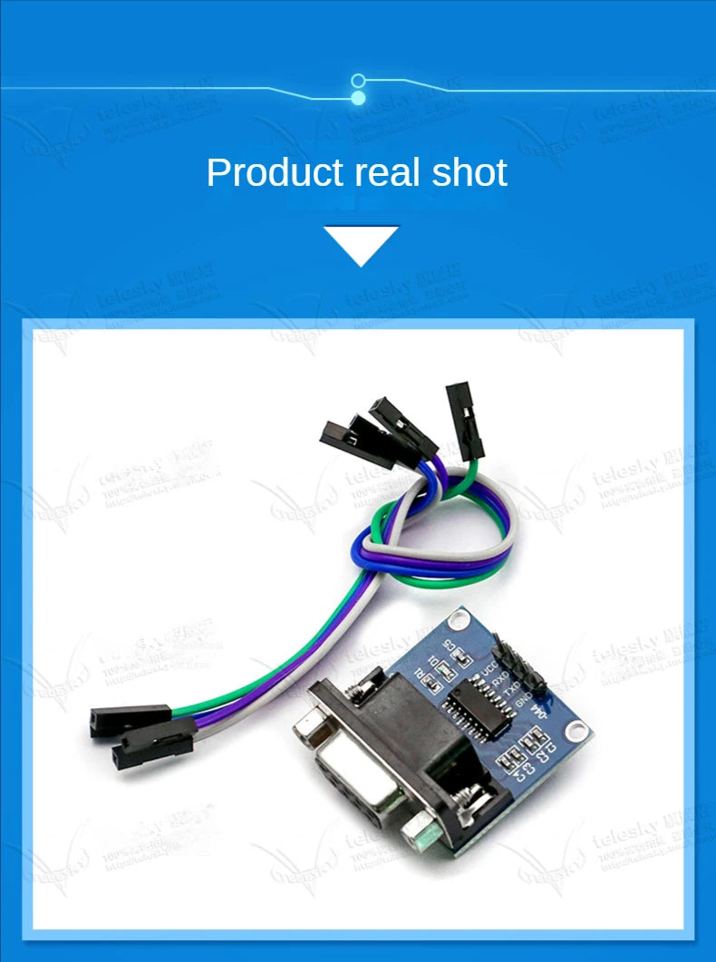 RS232 To TTL Module, 2nd Generation Serial Module, Download Line, Small Board, Brush Board, MAX3232, Send 4 DuPont Lines.