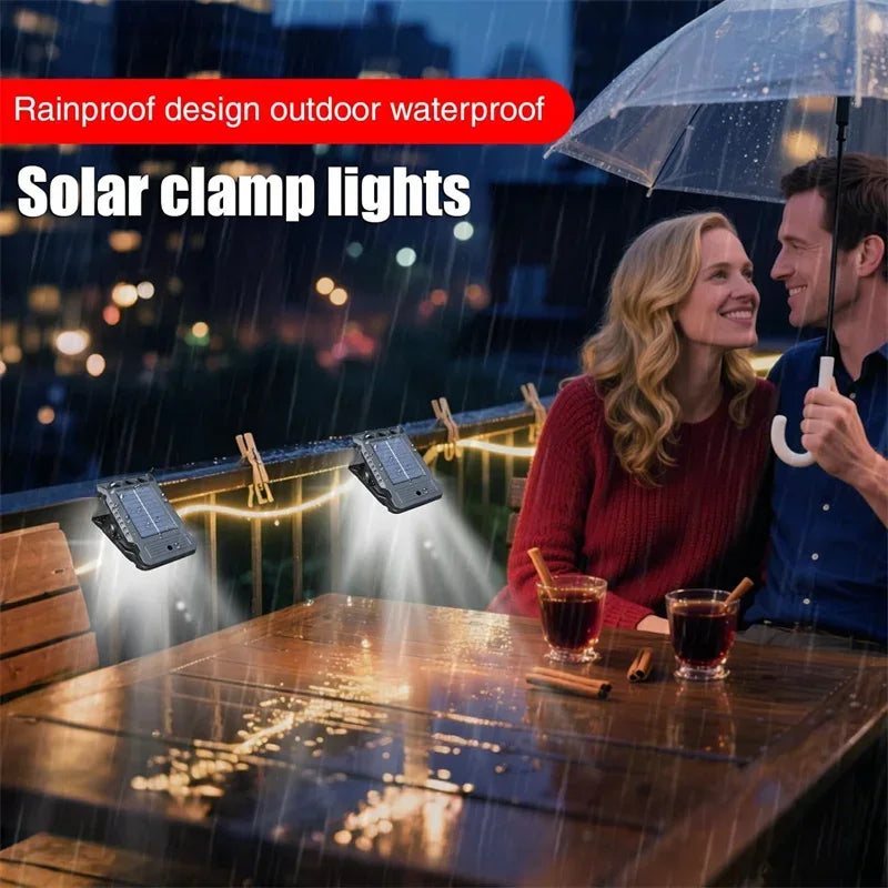 Clip‑on Solar Lights Outdoor Waterproof LED Motion Sensor Solar Security Lights, 3 Modes 3 Mounting Ways Lighting for Fence