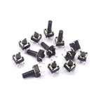 50Pcs 6x6mm Tactile Tact Mini Push Button Switch PCB Panel Momentary DIP 4 Pin Self-Reset Switch 6*6*4.3/5/6/7/8/9/10/11/12/13MM