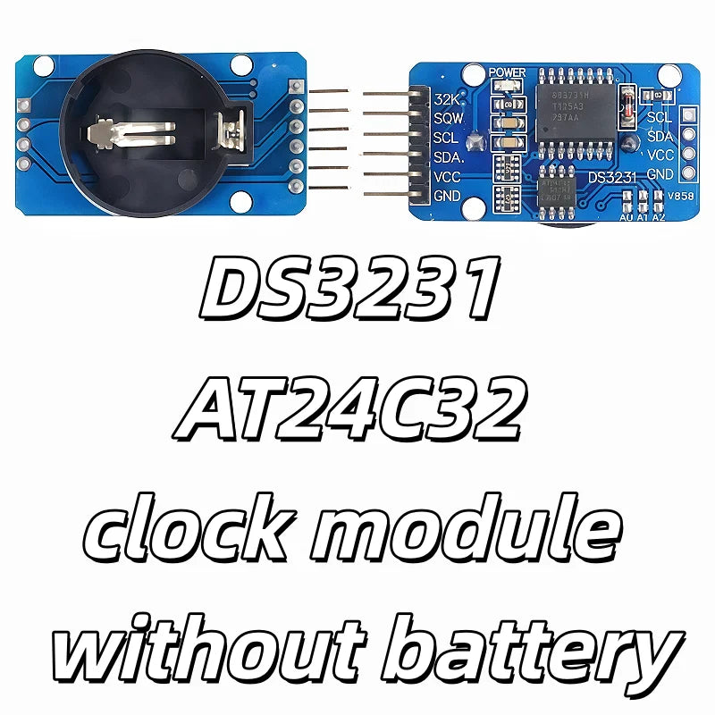 DS3231 Module with Battery, DS3231 AT24C32 IIC Module Precision Clock Module (Without Battery) DS3231 Memory Module