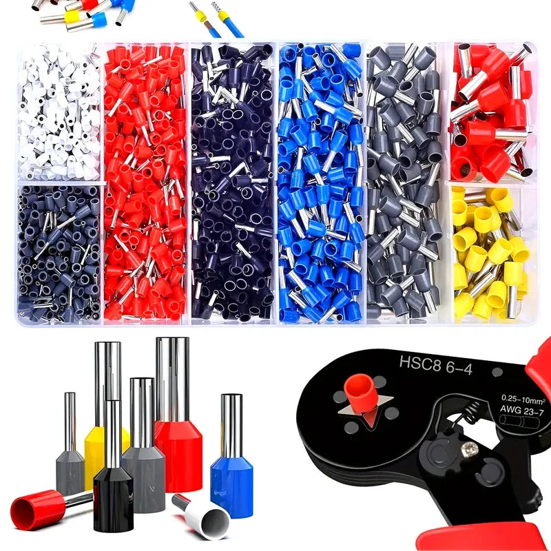 VE Tubular Crimp Terminals,Cable Electrical Connector,Insulated Wire Connectors,Tube Type Terminal Crimping Pliers HSC86-4
