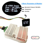 3-in-1 Atmospheric Temperature Humidity Barometric Pressure Sensor Transmitter Demo Set Range 0-120kPa FRS485 Modbus RTU