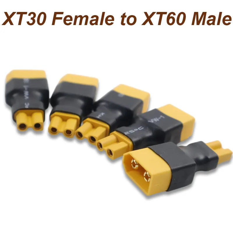 XT60 to XT30 Plug Adapter Converter Connector Male/Female for FPV Drone RC Lipo Battery Charger ESC Accessory Drone Parts DIY