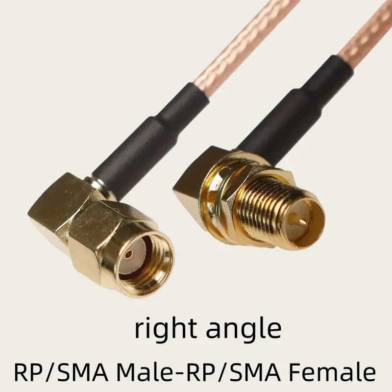 RG316 Cable SMA to SMA RP SMA Male Plug & Female Jack Right Angle Connector Coax Jumper Pigtail Cable