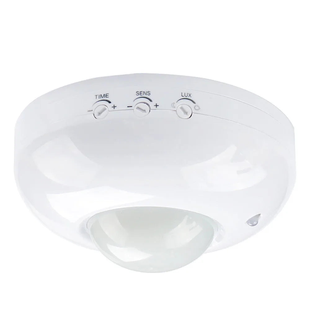 PIR Infrared Sensing AC110-240V 10A 360 Degree Motion Sensor 5s-10min Delay Adjustable Photosensitive Adjustable