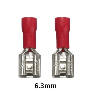 100/50/10pcs Female Crimp Terminal 2.8mm 4.8mm 6.3mm Insulated Spade Wire Connector Electrical Wiring Cable Plug Red blue yellow