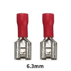 100/50/10pcs Female Crimp Terminal 2.8mm 4.8mm 6.3mm Insulated Spade Wire Connector Electrical Wiring Cable Plug Red blue yellow