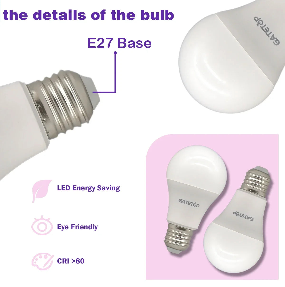 1-10Pack E27 10W LED Bulb Are Equivalent to 100W Incandescent Lamps  110V 220V Ultra-Bright 3000K 6000K For Living Room Use