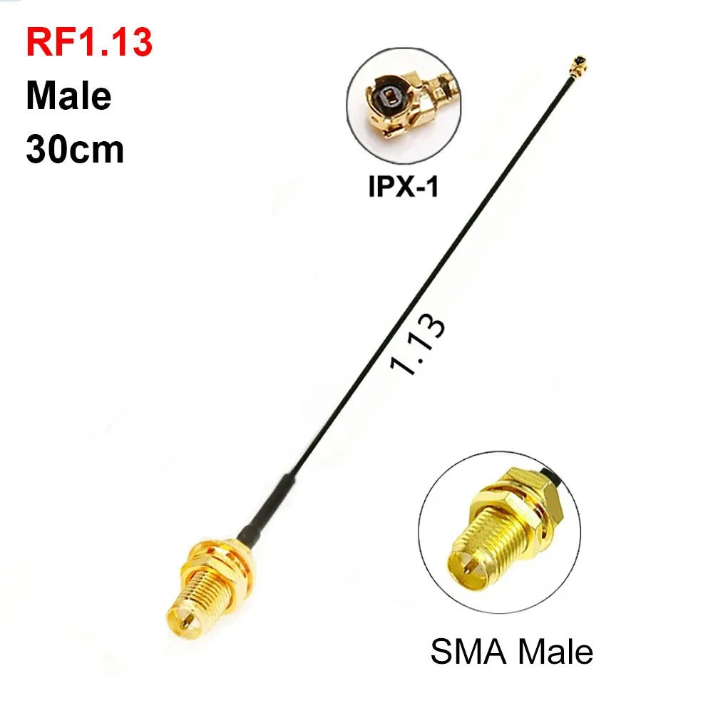 1Pcs 30cm SMA to IPX Cable RF1.13 RG178 Pigtail Jumper Cable RP SMA Female U.FL IPX RP SMA Female Adapter