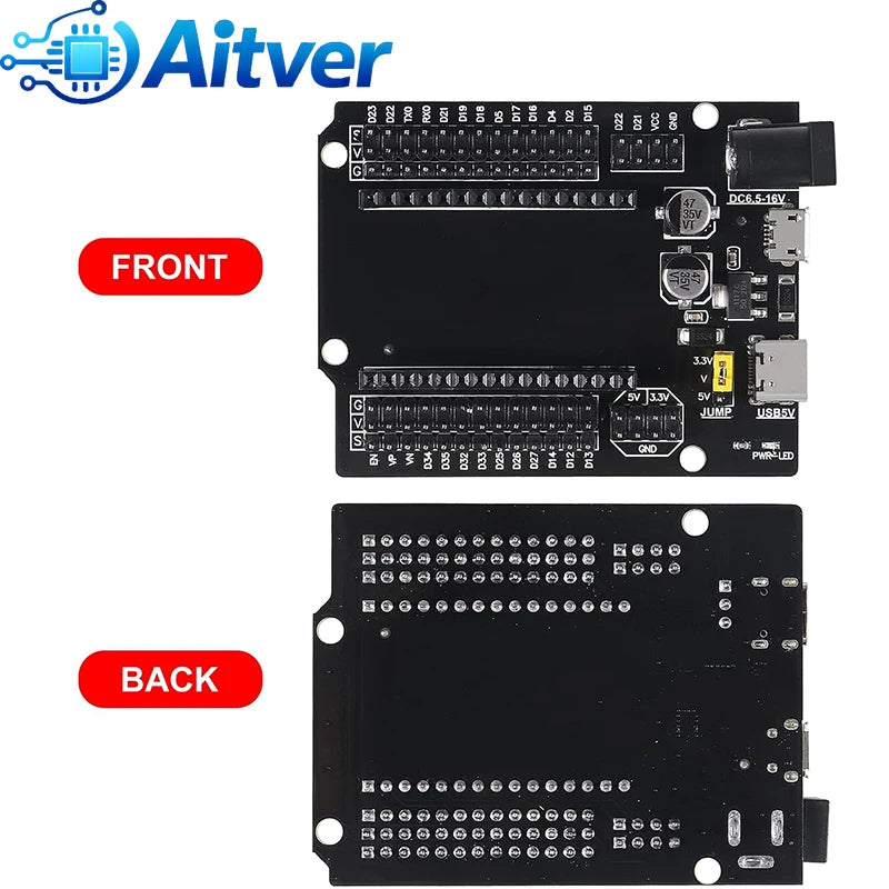 ESP32 30PIN Expansion Board + Power Board Combo Kit 3.3V 5V Breakout Module for Arduino ESP32 Development