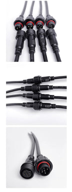 5/20Pcs M16 Waterproof 2 3 4 5 Pin IP65 Cable Wire Plug for LED Strips Male and Female Jack 22mm Nut Connector 20CM OD 6mm