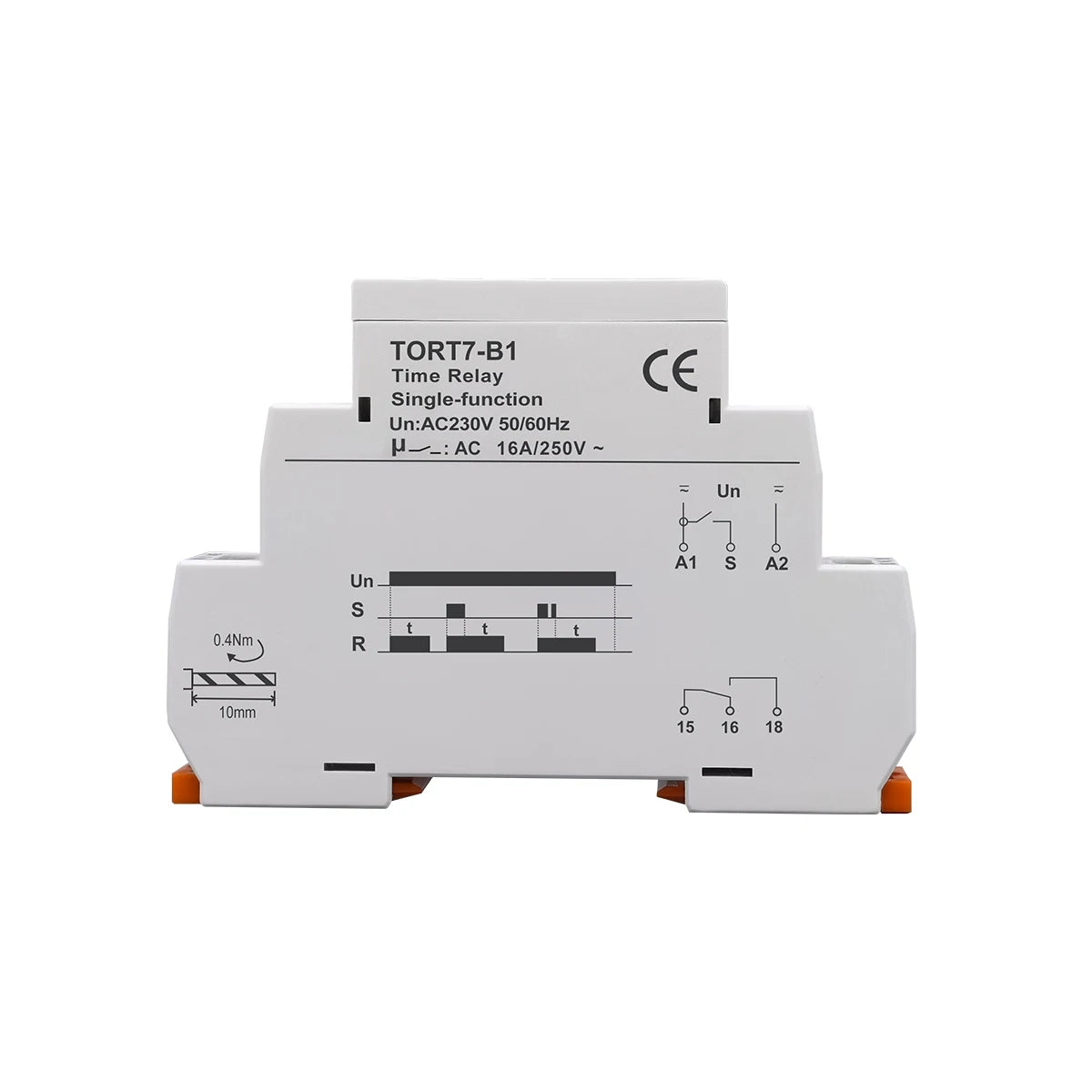 TOMZN TORT7 Series Delay-ON Delay-OFF 10in1 Asymmetric Cycler Time Relay Multi-function Timer Switch 0.1S-10D Pulse Interval