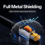 BYXGD CAT6A Tool‑Free Shielded RJ45 Connector 10Gbps 500MHz Reusable STP Ethernet Plug No Crimp Tool for 22‑26AWG Network Cable