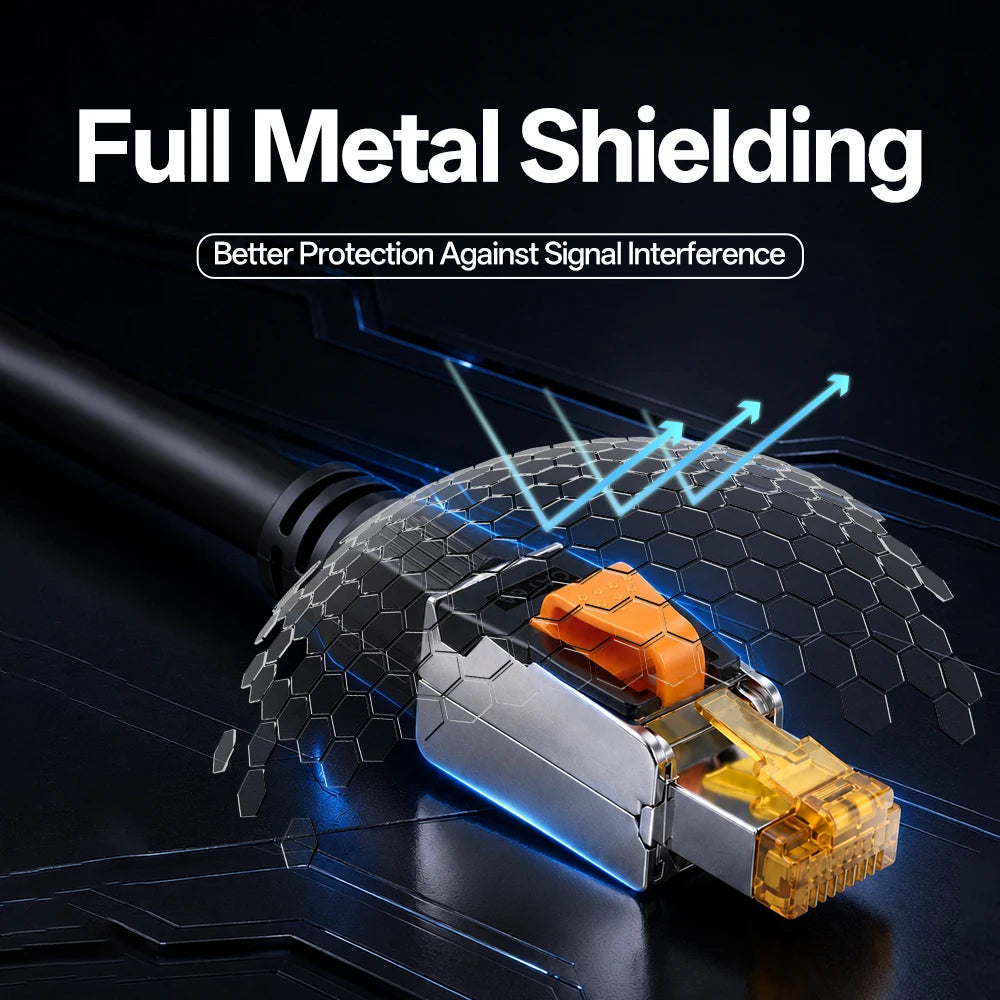 BYXGD CAT6A Tool‑Free Shielded RJ45 Connector 10Gbps 500MHz Reusable STP Ethernet Plug No Crimp Tool for 22‑26AWG Network Cable