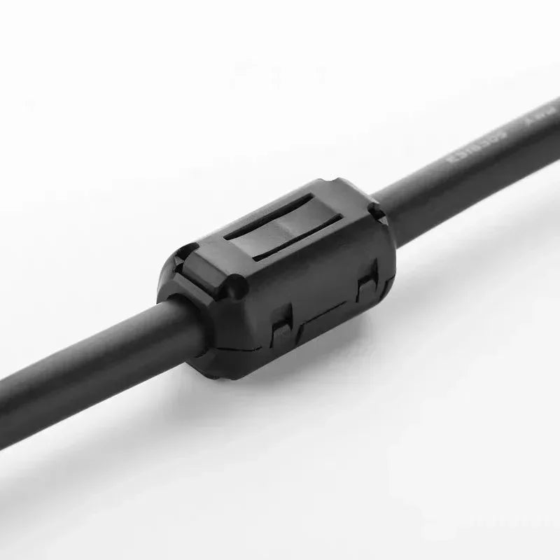 20Pcs 3.5/5/7/9/11/13/15mm EMC Ring Core Ferrite Bead Clamp Choke Coil Ferrite Filter Clip Cable for Black Magnetic Snap-on