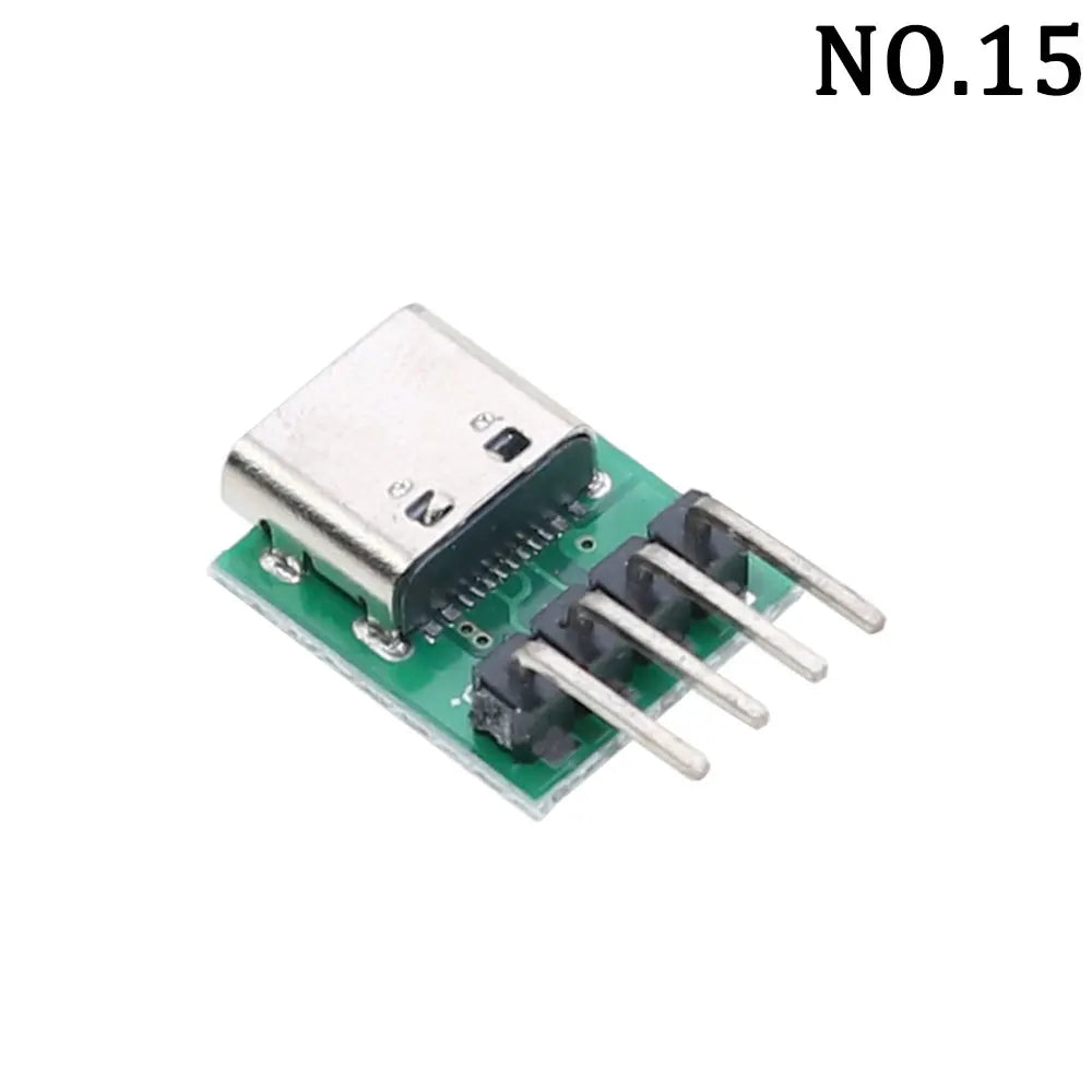 1Pcs USB 3.1 Vertical Straight Plug Double Side Positive Negative Plug Type-C Male/Female Test Board PCB Connector With Pin