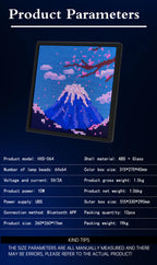 LED Pixel Matrix Bluetooth Smart Display 64x64 RGB Digital Lamp Panel DIY Art Display Gaming Anime Room Decor Frame APP Control