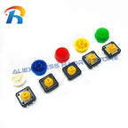 25Pcs Tactile Push Button Switch Momentary 12*12*7.3MM Micro switch button + 25PCS Tact Cap(5 colors) for Arduino Switch
