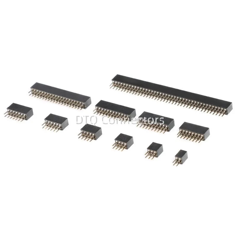 1.27mm 1.27 Double Row Female 3~50P Breakaway PCB Board Pin Header socket Connector Pinheader 2*3p 2*10p 2*6 2*20 2*12 2*25