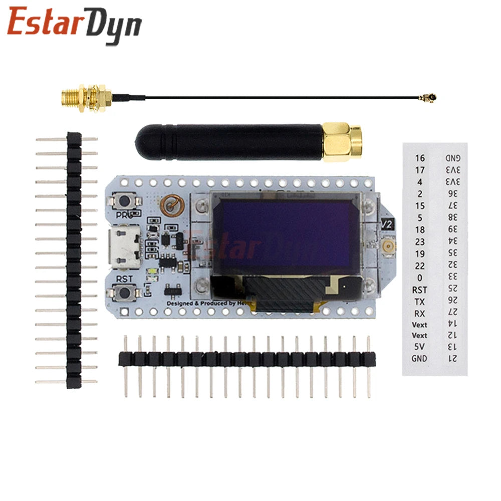 SX1276 SX1278 LoRa ESP32 Development Board, 0.96 Inch OLED Display 868MHz/915MHz/433MHz, WiFi Bluetooth Kit for IoT