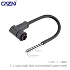 CAZN Plastic Straight Angled Male Female Circular Connectors E10 Waterproof Bayonet Connector 2-12 Pin with Unshielded PVC Wire