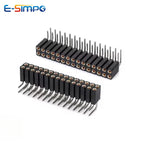 2.54mm Round Hole RA Straight Single/Dual Row 0.1" Breakable Stackable PCB IC Crystal Transistor PH 7mm Female Tin Pin Header